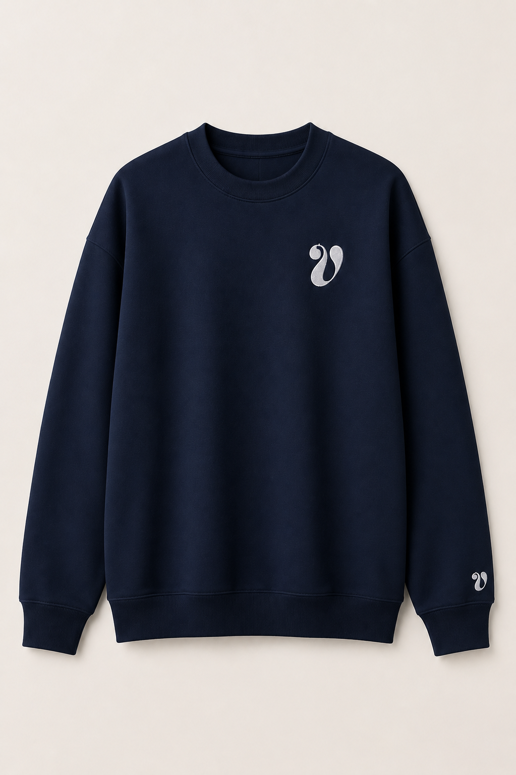 Organic V Sweatshirt Blue